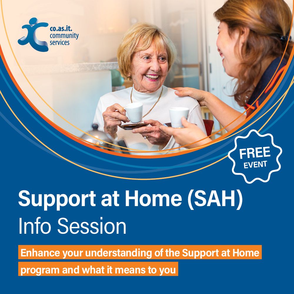 CoAsIt Community Services - Aged Care Support at Home program Information Sessions in Brisbane
